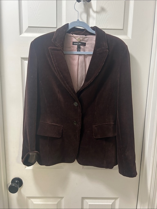 Marc Cain Jackets & Blazers - Marc Cain Chocolate Brown Corduroy Blazer Jacket - Size N4/ US 8-10 (Luxury)